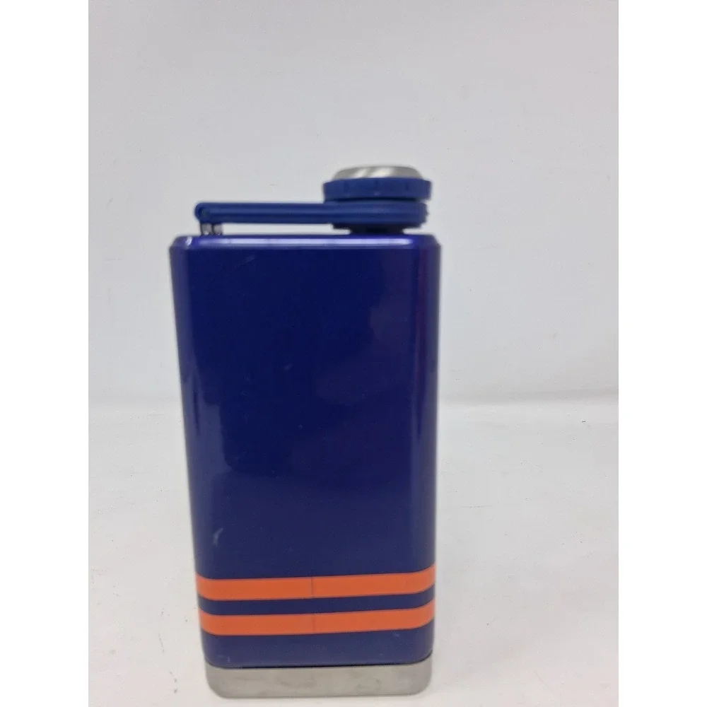 Stanley 8 oz Preparty Flask In Regal Blue Shimmer & Orange Acents Lightly Used J